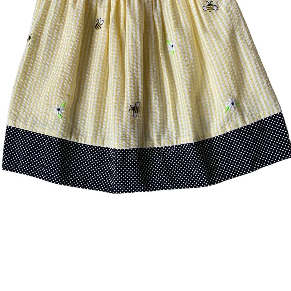 Emily Rose girls 2T yellow and black bee daisy sleeveless sundress